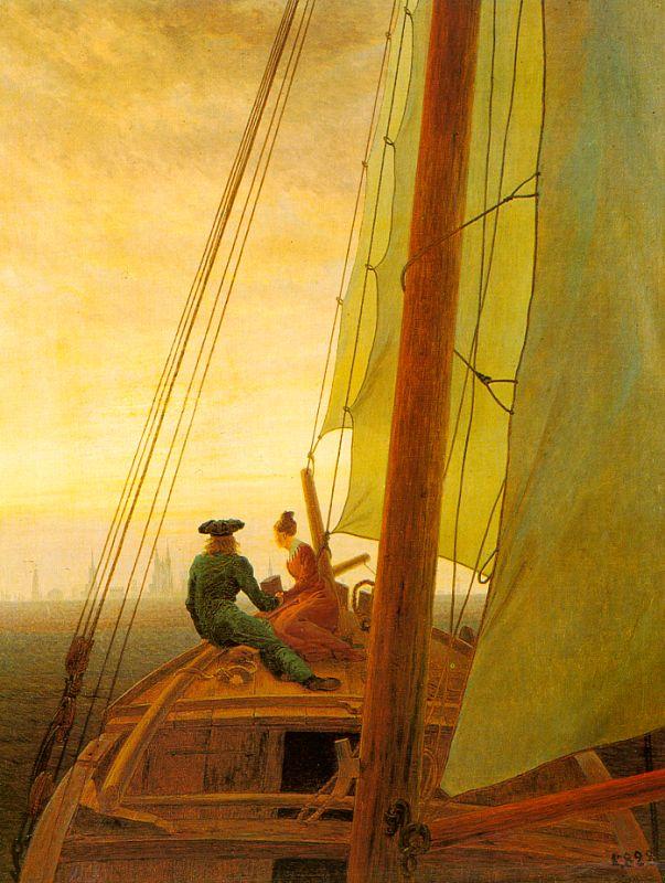 Caspar David Friedrich On Board a Sailing Ship China oil painting art